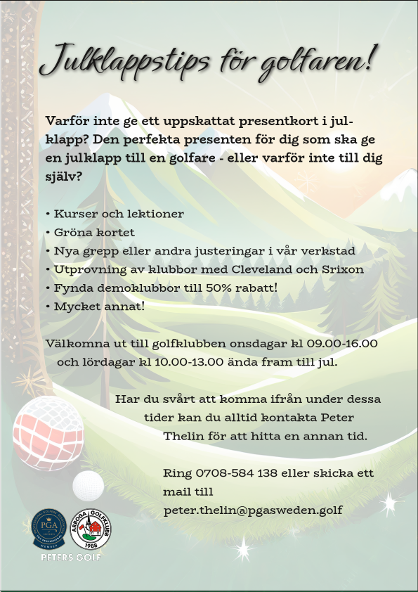 Julklappstips för golfaren - Arboga GK