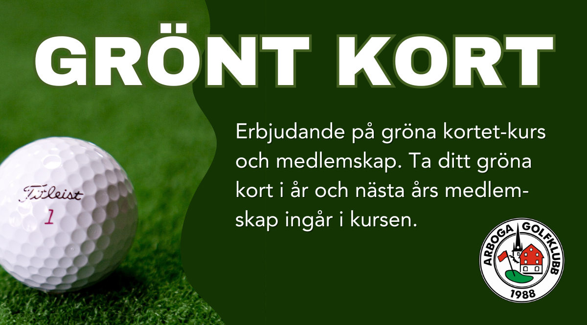 Grönt kort och medlemsskap Arboga GK - Peters Golf
